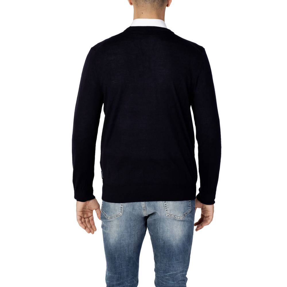 Armani Exchange Blauer Wollpullover