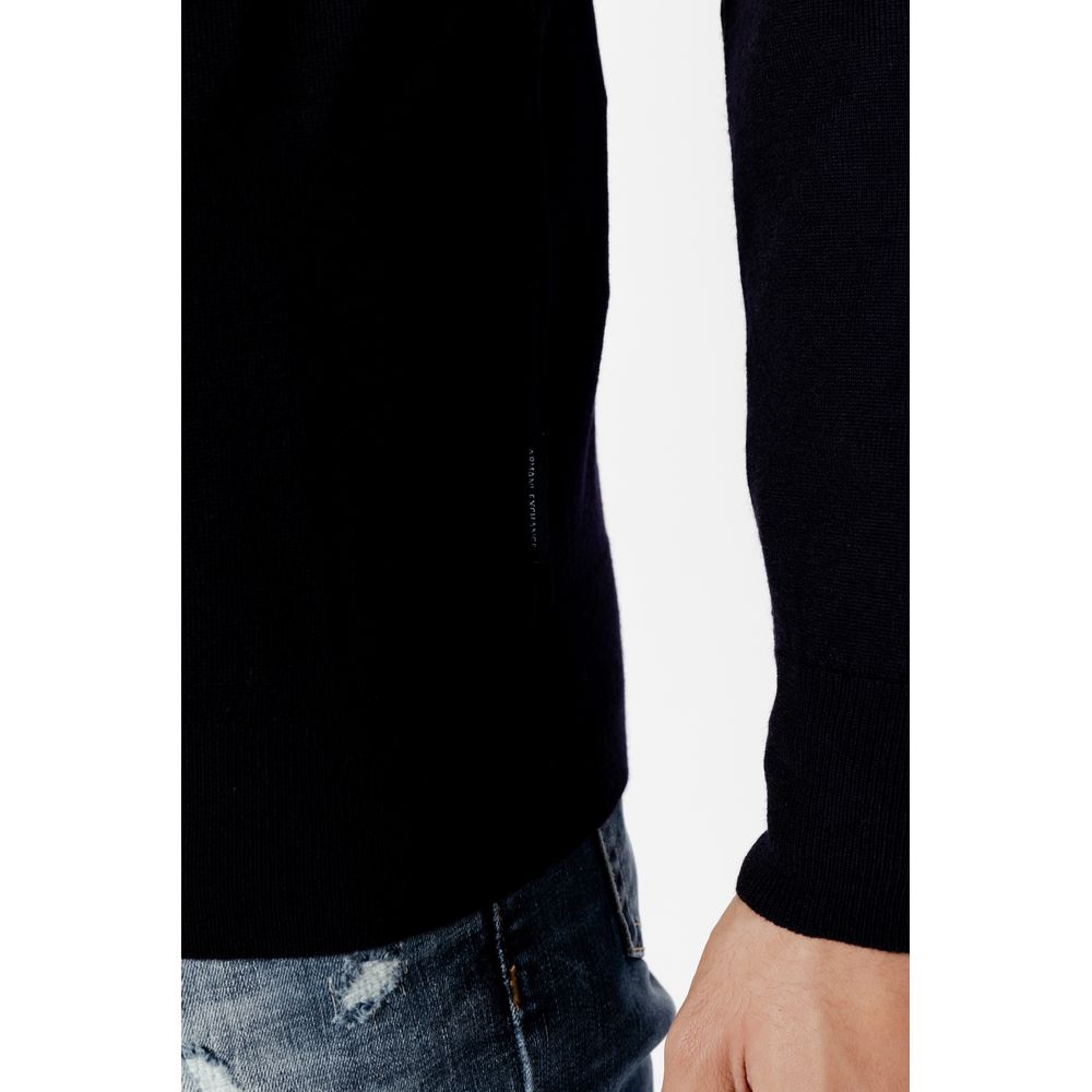 Armani Exchange Blauer Wollpullover