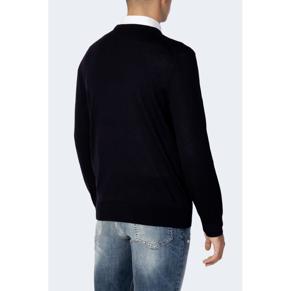 Armani Exchange Blauer Wollpullover