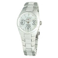 Chronotech Silberne Edelstahl-Armbanduhr