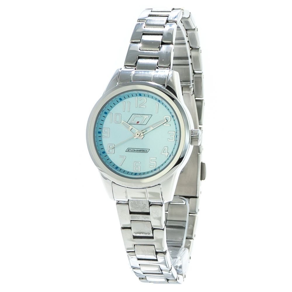Chronotech Silberne Armbanduhr aus Edelstahl