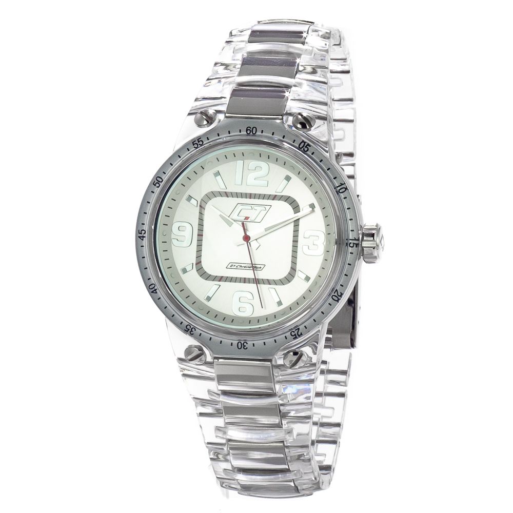 Chronotech Transparente Polycarbonat-Kleidungsuhr