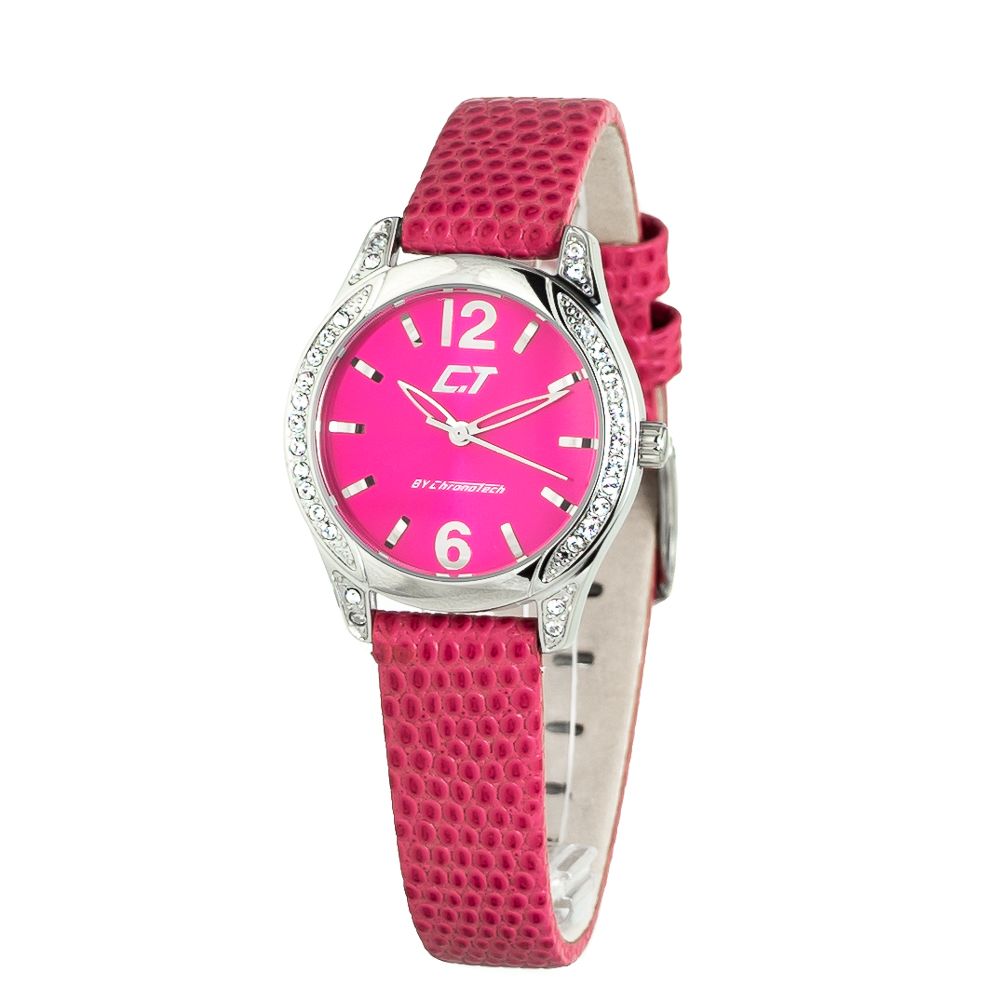 Chronotech Multicolor-Leder-Armbanduhr