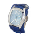 Chronotech Elegant Blue Leather Wristwatch