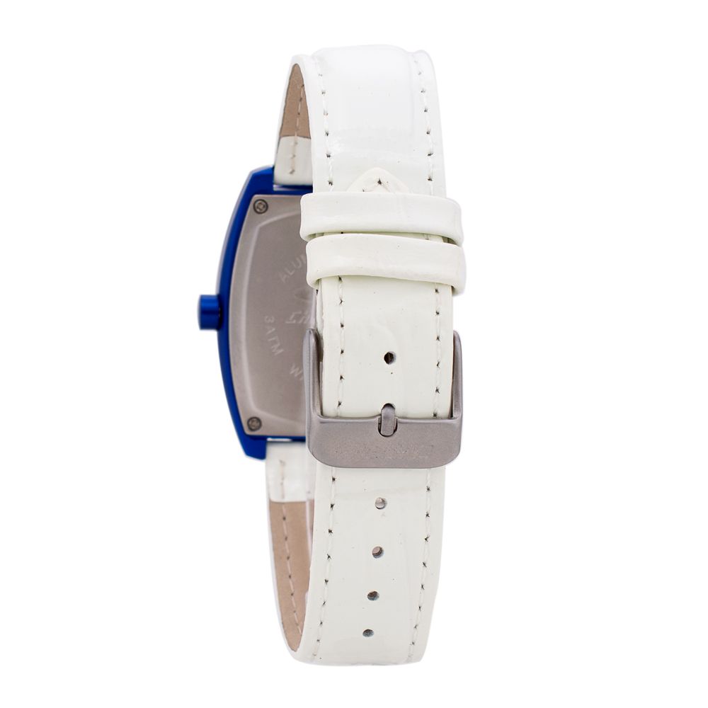Chronotech Elegant White Leather Wristwatch