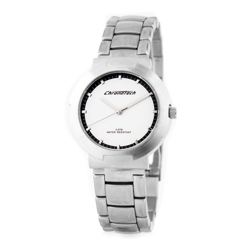 Chronotech Silver Stainless Steel Wristwatch