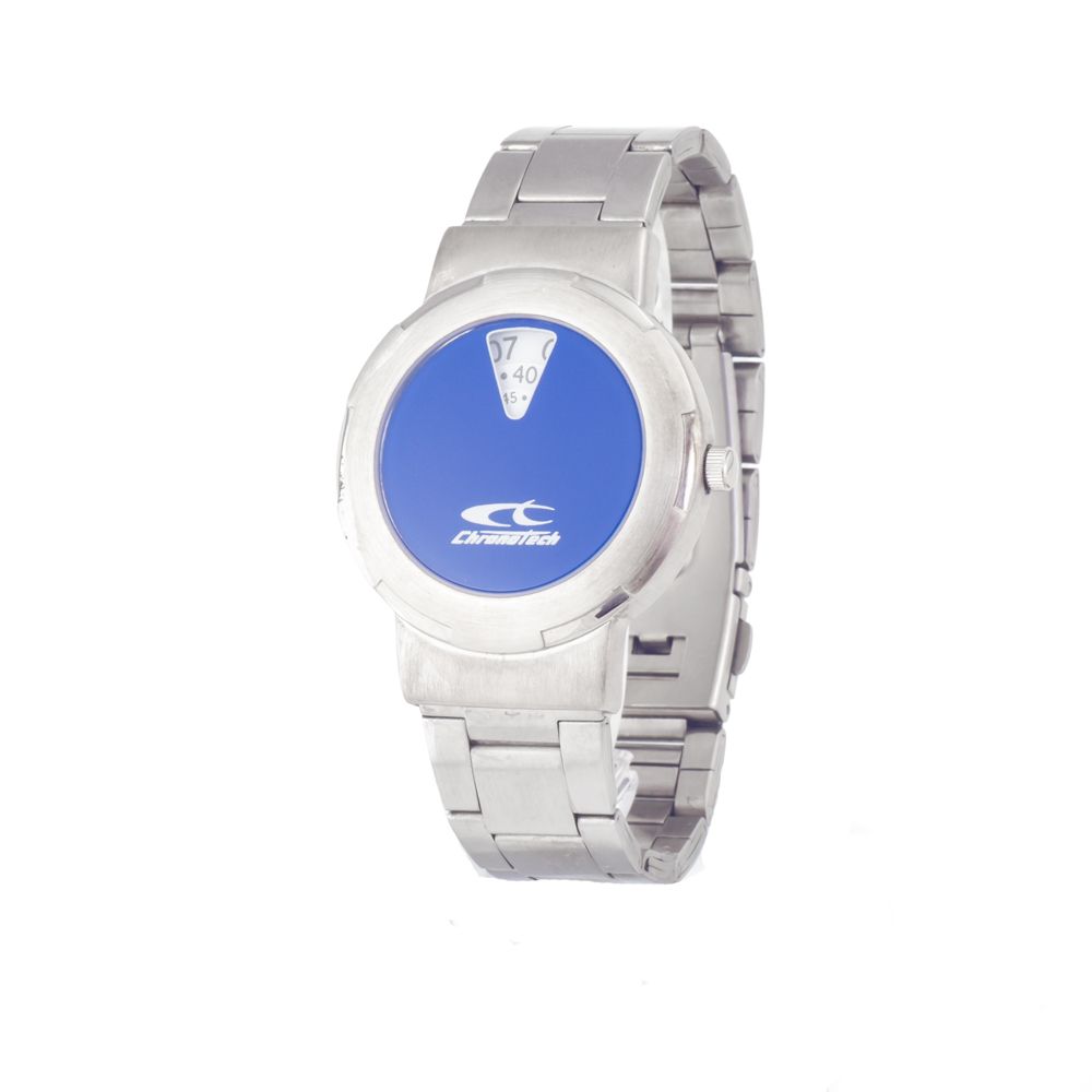 Chronotech Elegante Edelstahl-Armbanduhr in Grau