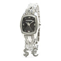 Chronotech Silberne Edelstahl-Armbanduhr