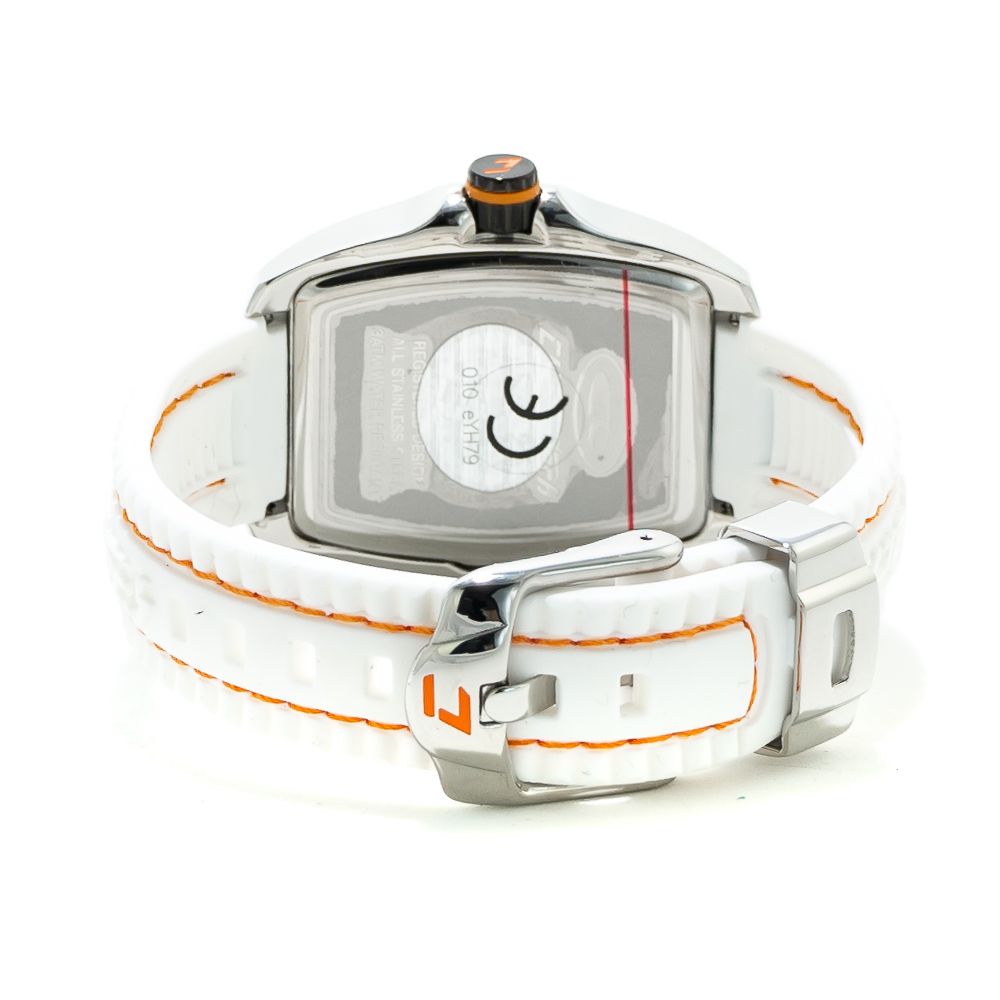 Chronotech Weiße Kautschuk-Sportuhr