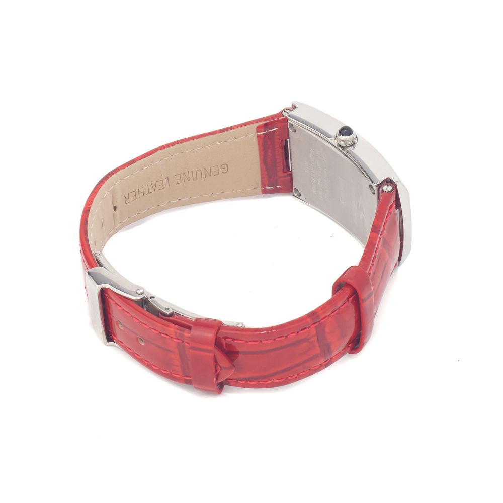 Chronotech Elegant Red Leather Wristwatch
