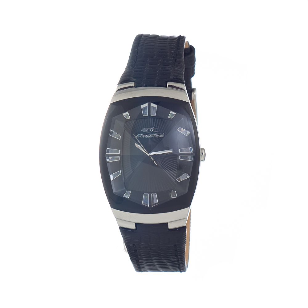 Chronotech Black Leather Apparel Watch