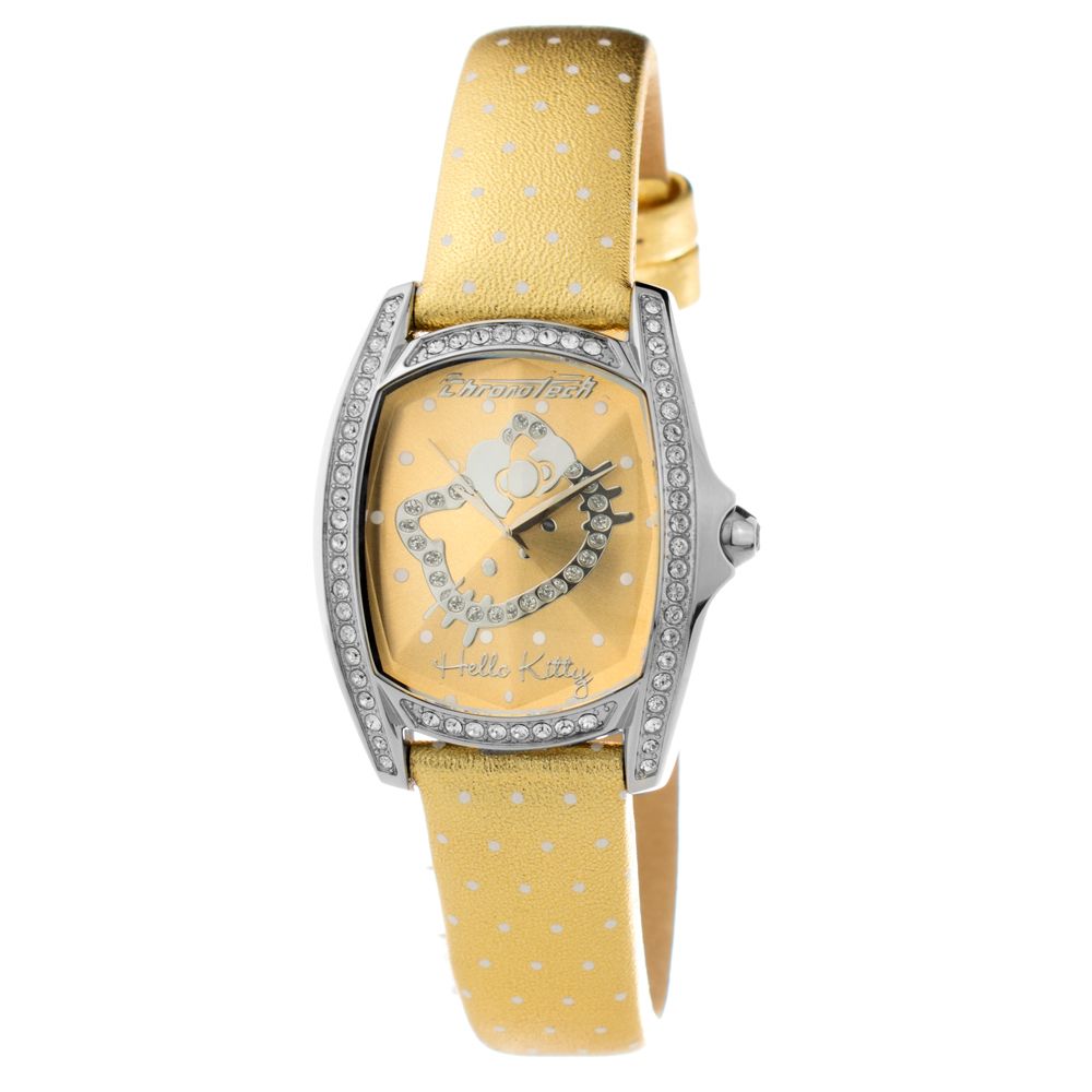 Chronotech Gold Leather Fashion Watch