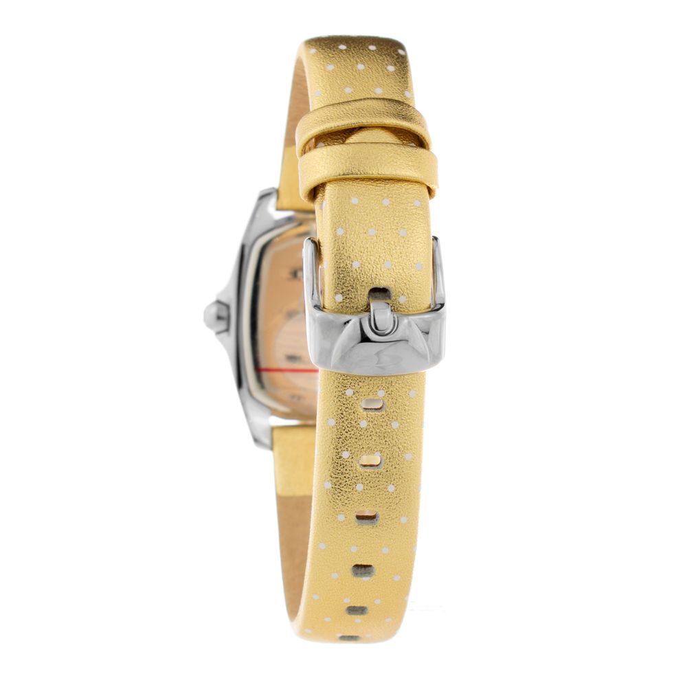 Chronotech Gold Leather Fashion Watch