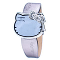 Chronotech Silver Leather Digital Watch