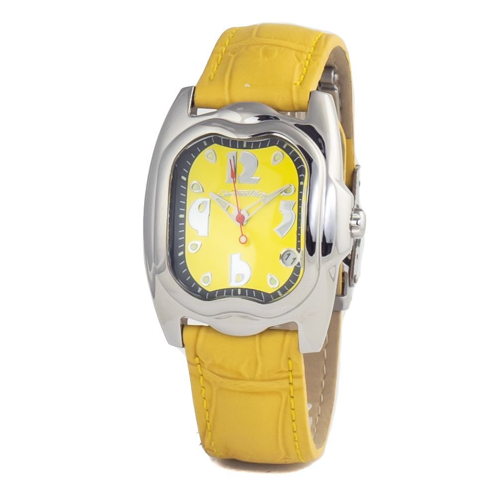 Chronotech Yellow Leather Apparel Watch