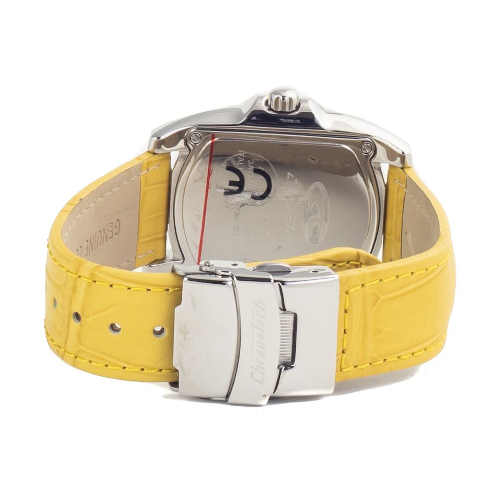 Chronotech Yellow Leather Apparel Watch