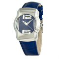 Chronotech Elegant Blue Leather Wristwatch