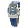 Chronotech Elegant Blue Leather Wristwatch