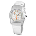 Chronotech Elegant White Leather Wristwatch