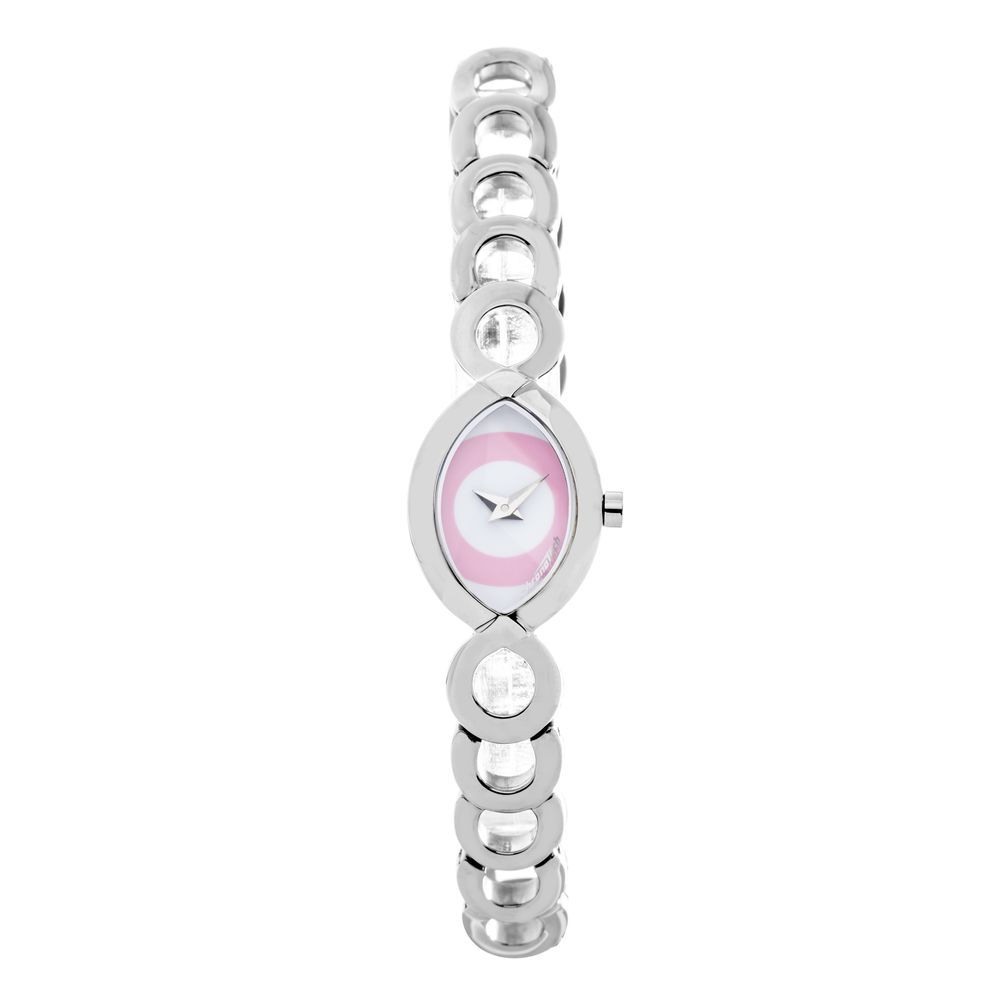 Chronotech Silberne Edelstahl-Armbanduhr