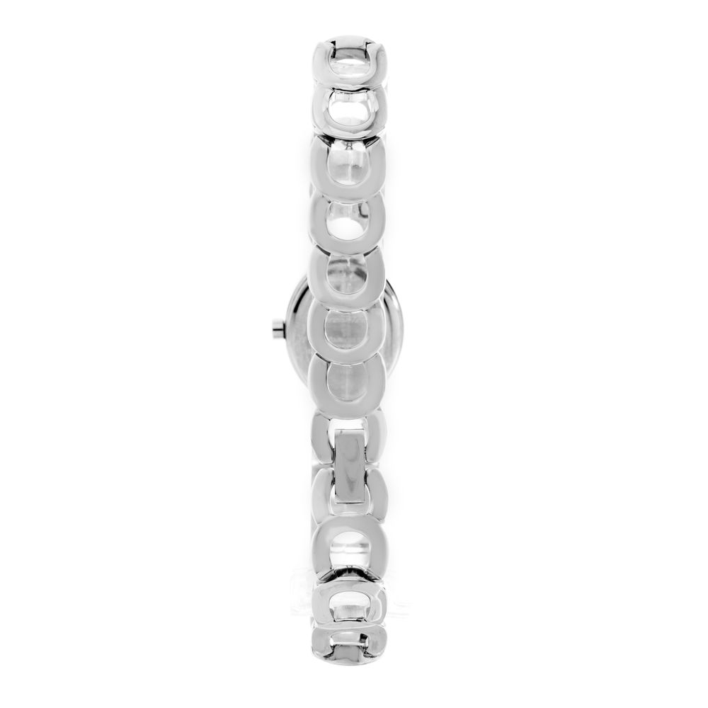 Chronotech Silberne Edelstahl-Armbanduhr