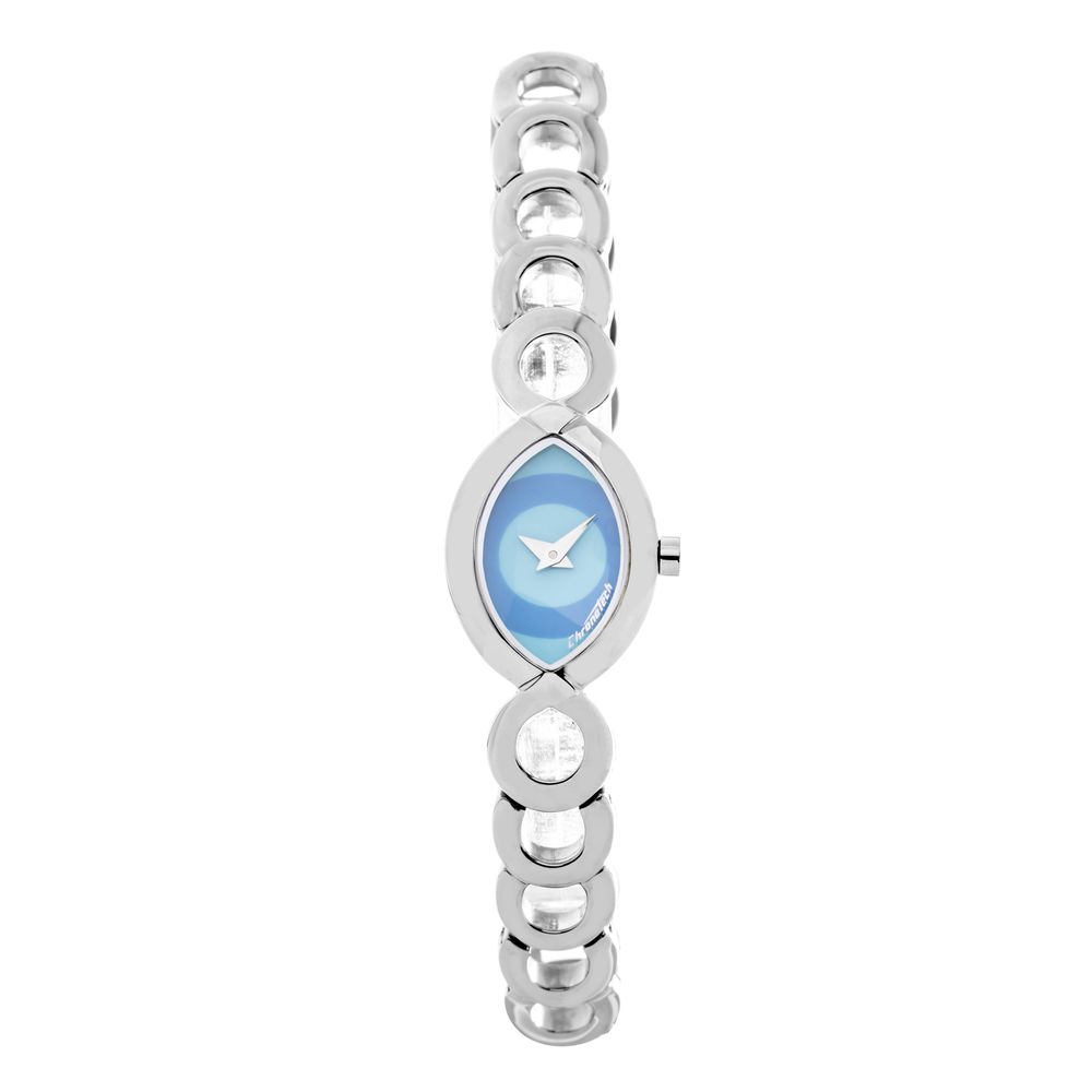 Chronotech Silberne Edelstahl-Dress-Watch