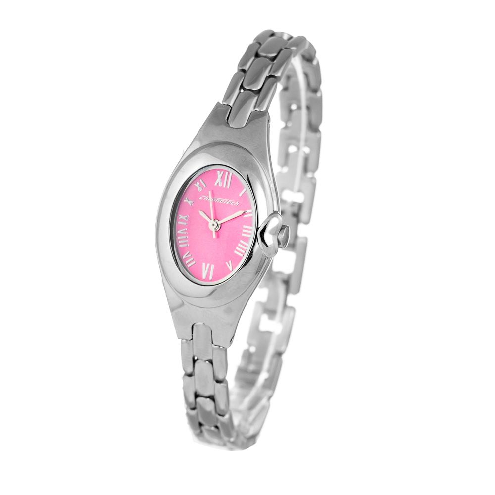 Chronotech Silver Stainless Steel Wristwatch