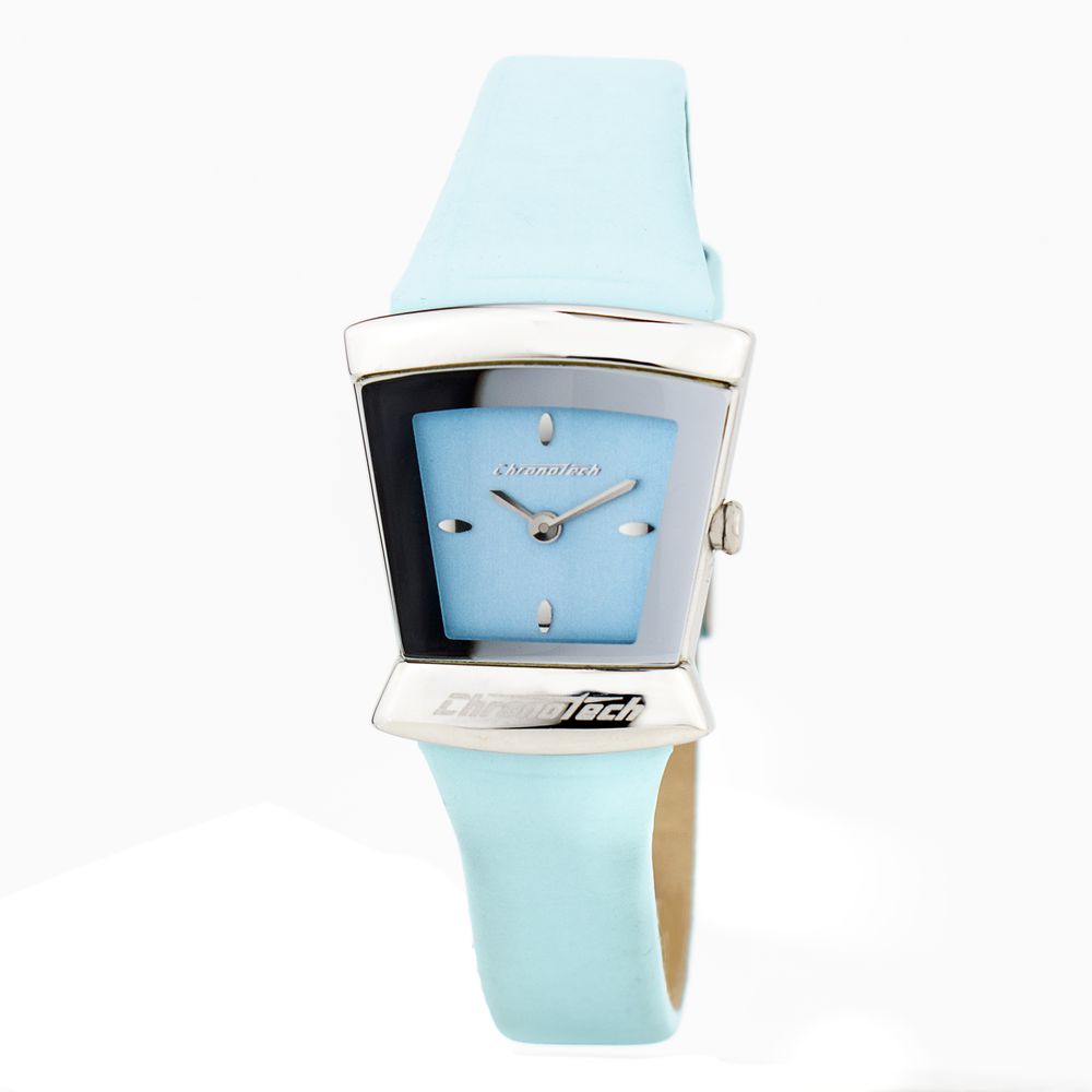 Chronotech Blaue Leder-Kleidungsuhr