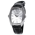 Chronotech Schwarze Lederkleid-Uhr