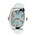 Chronotech Blaue Leder Armbanduhr