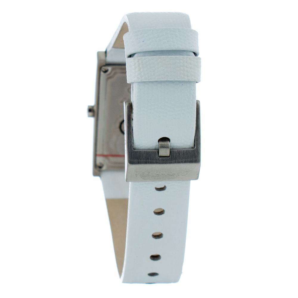 Chronotech Elegant White Leather Wristwatch