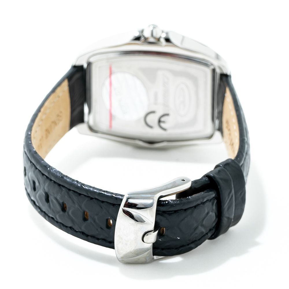 Chronotech Black Leather Apparel Watch
