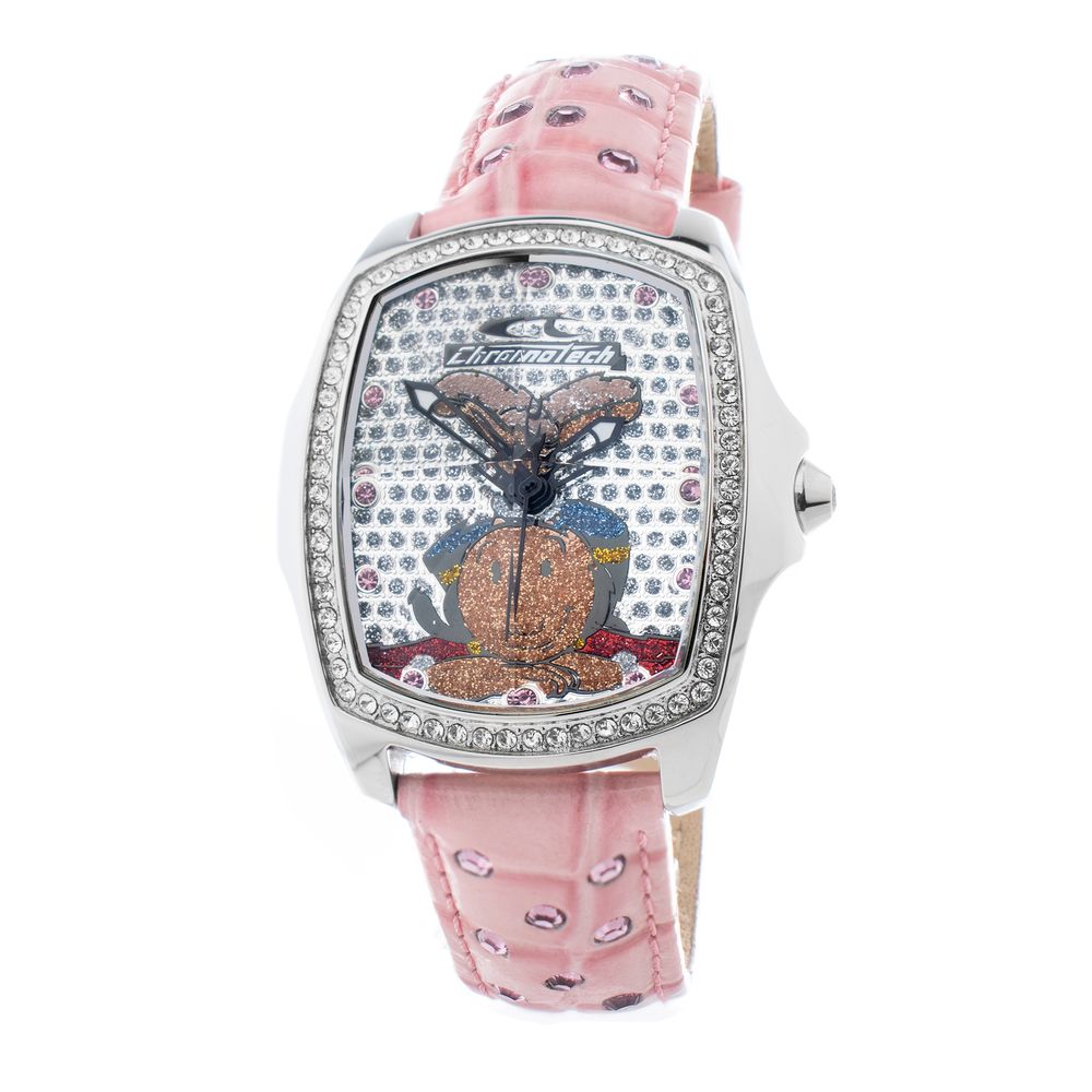 Chronotech Buntes Leder-Kleidungsstück-Uhr