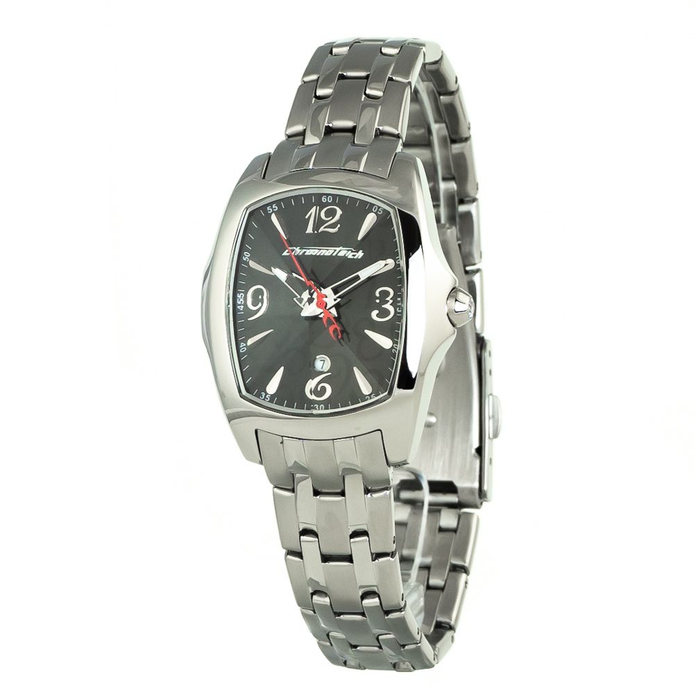 Chronotech Silberne Edelstahl-Dresswatch