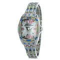 Chronotech Silberne Edelstahl-Armbanduhr