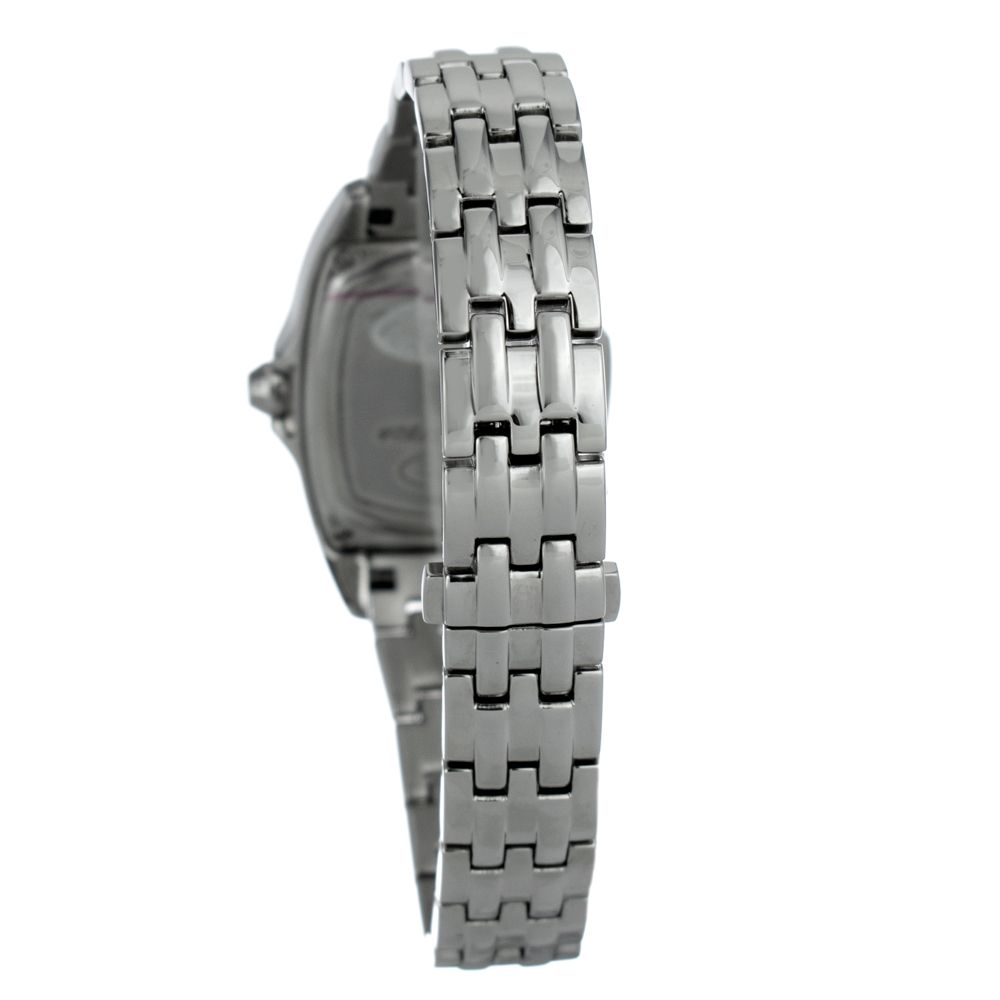 Chronotech Silberne Edelstahl-Armbanduhr