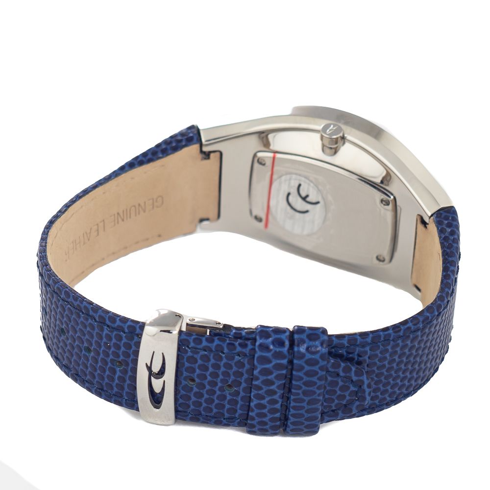 Chronotech Blaue Leder Armbanduhr