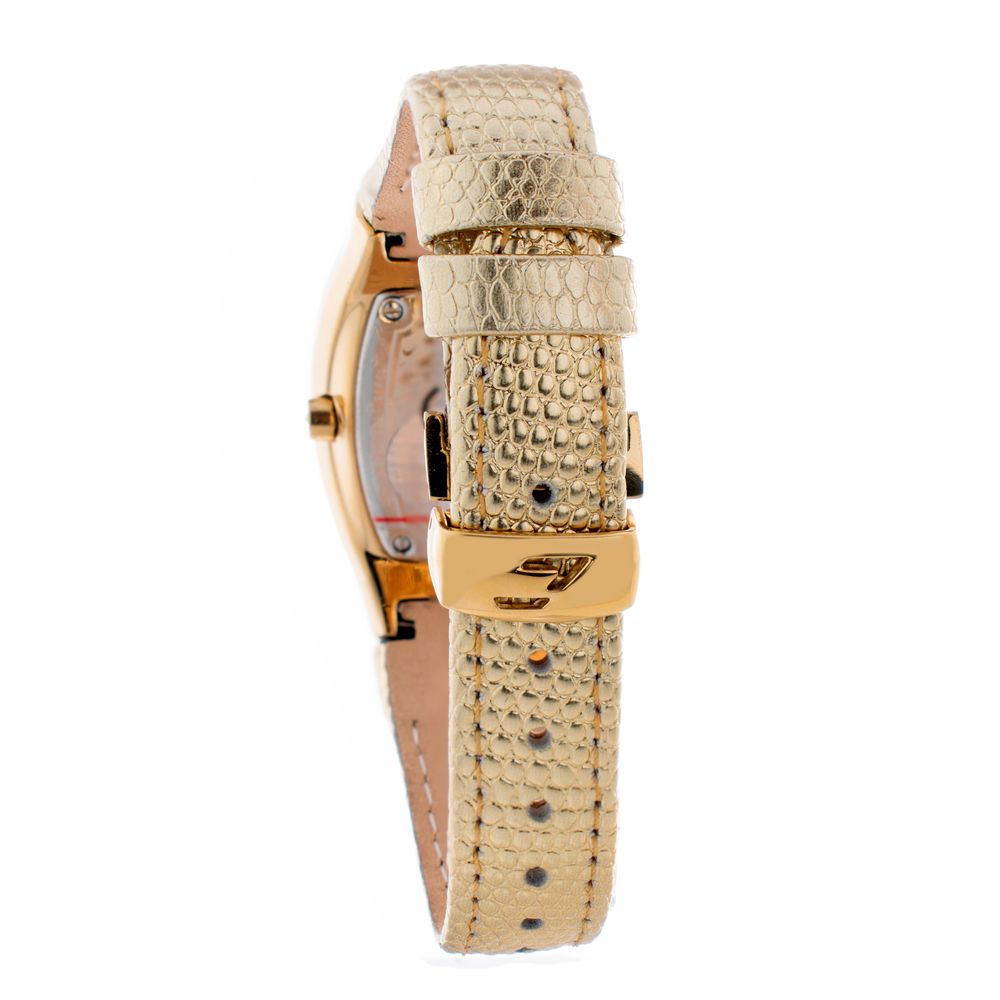 Chronotech Gold Leather Wristwatch