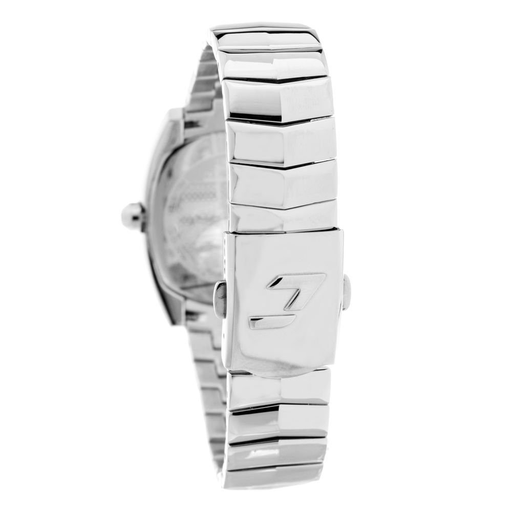Chronotech Silberne Edelstahl-Armbanduhr