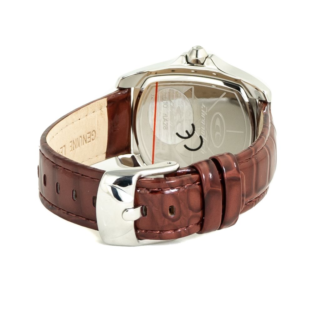 Chronotech Braune Lederkleideruhr