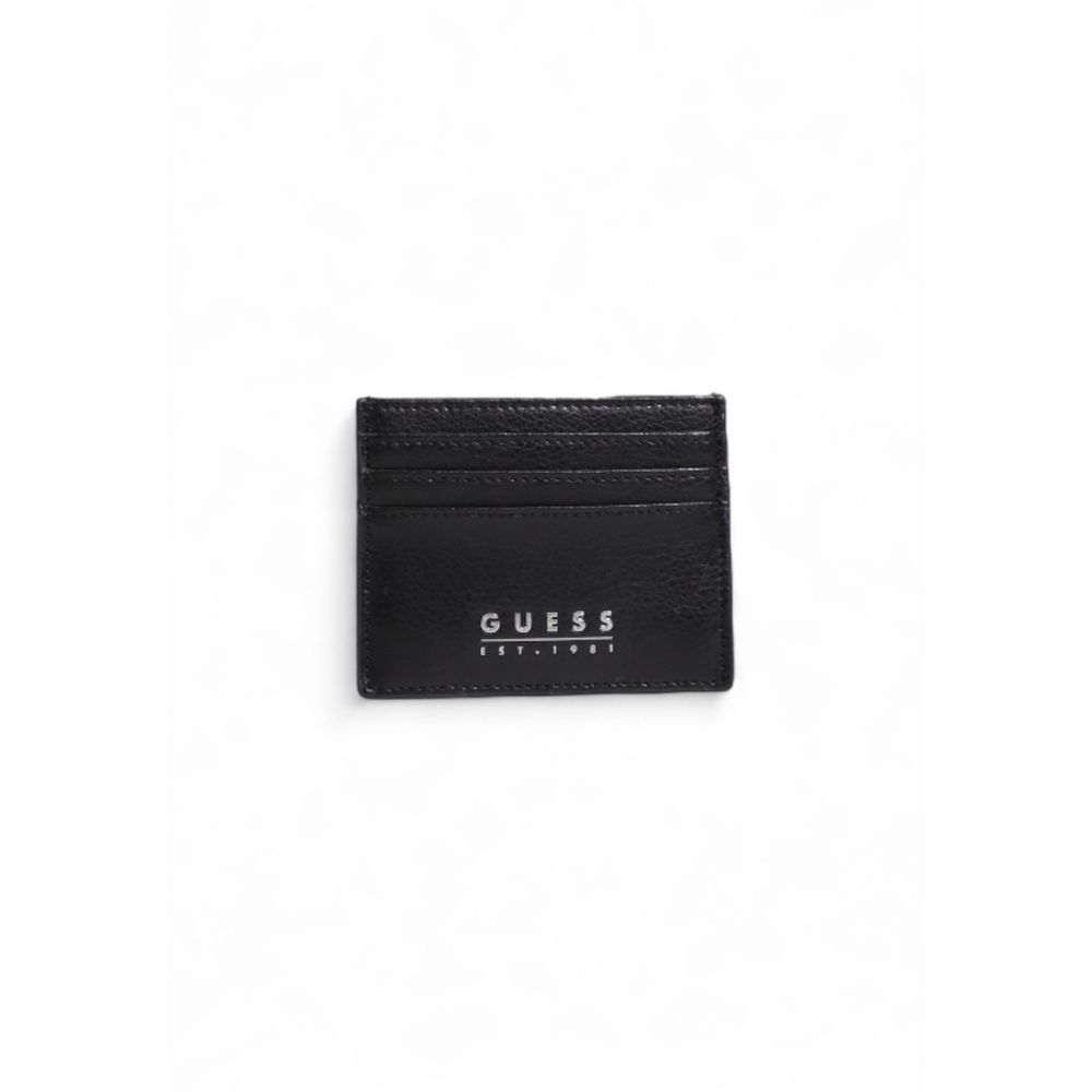 Guess Schwarzer Kartenhalter aus Leder