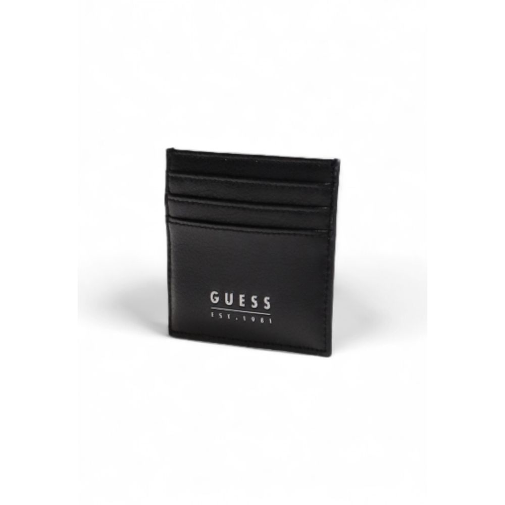 Guess Schwarzer Kartenhalter aus Leder