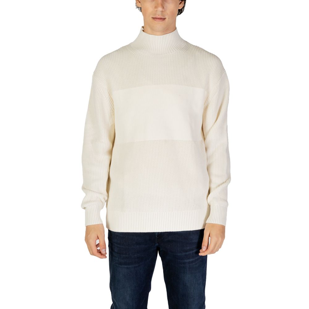 Calvin Klein Jeans Cream Cotton Jumper