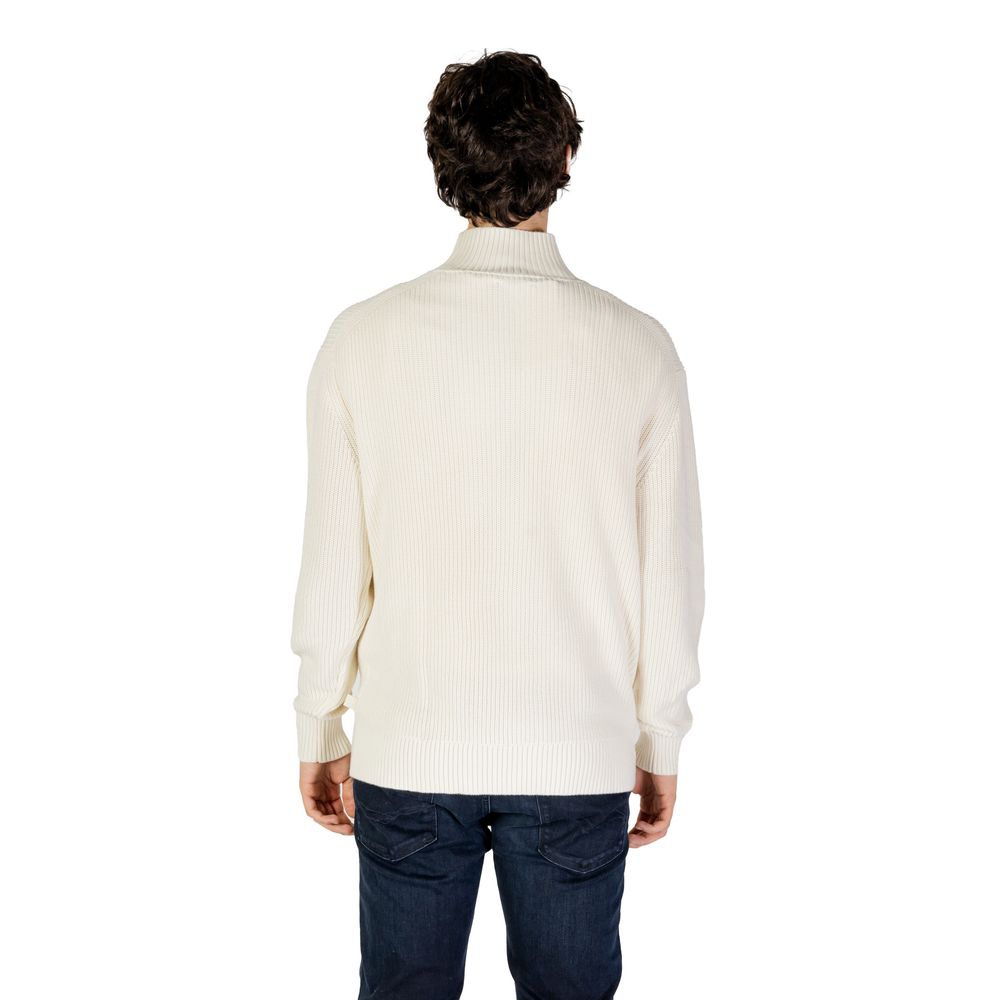 Calvin Klein Jeans Cream Cotton Jumper
