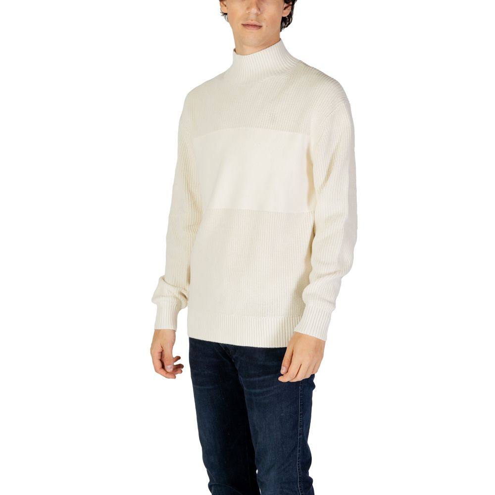 Calvin Klein Jeans Cream Cotton Jumper