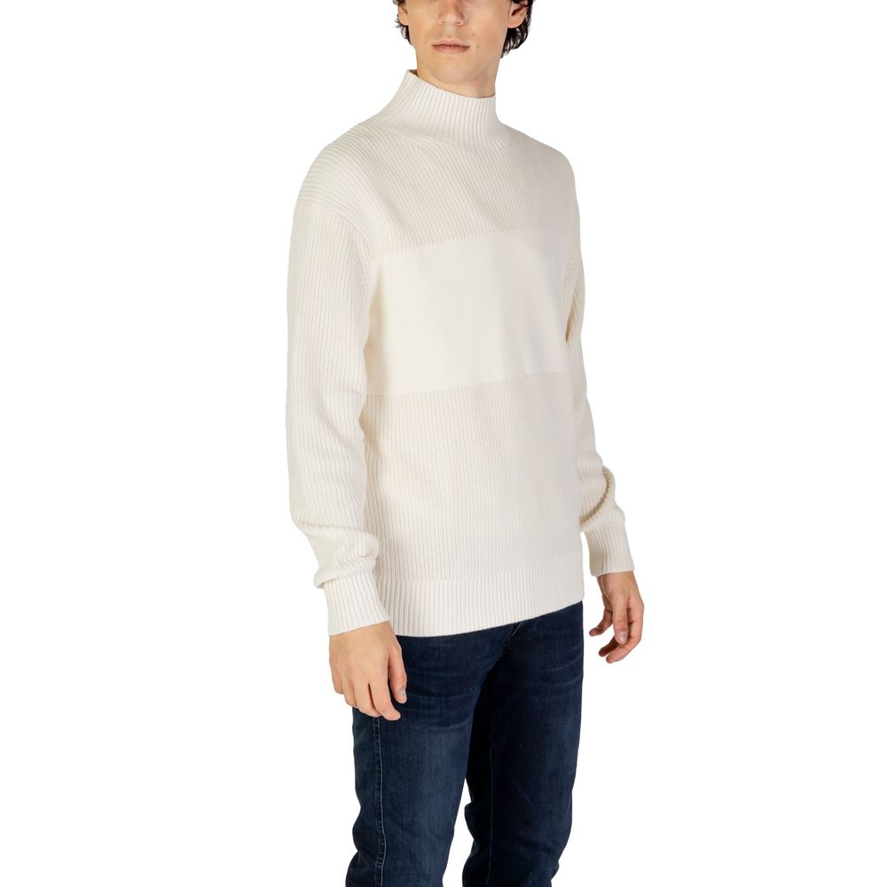 Calvin Klein Jeans Cream Cotton Jumper