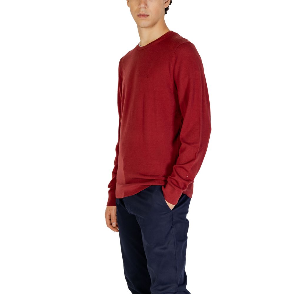 Calvin Klein Burgundy Recycled Wool Sportswear
