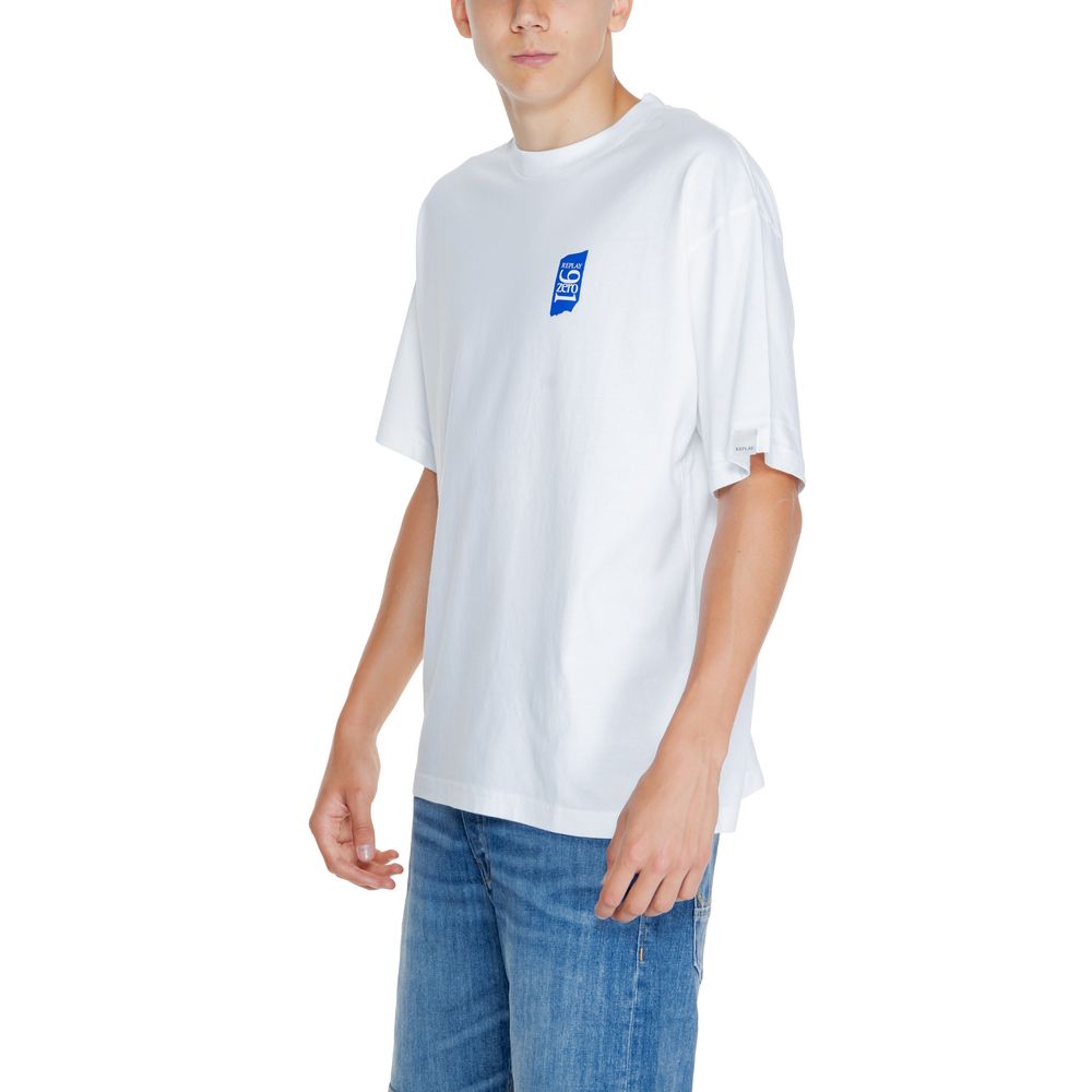 Replay Weißes Baumwoll-T-Shirt