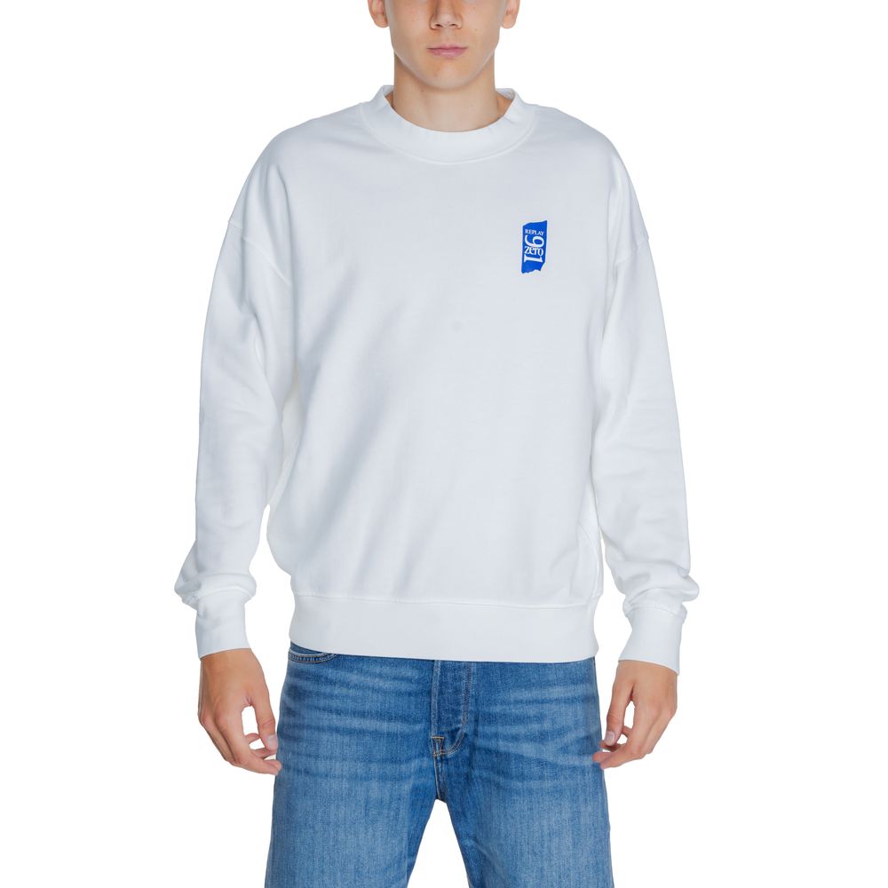 Replay Weißes Baumwoll-Sweatshirt