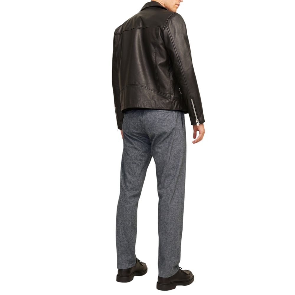 Jack Jones Graue Baumwoll-Freizeithose